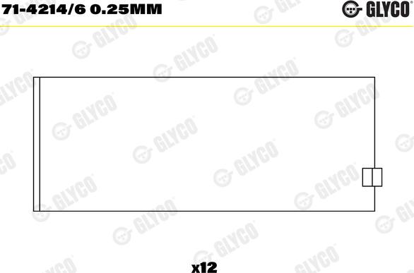 Glyco 71-4214/6 0.25mm - шатуни підшипник autocars.com.ua