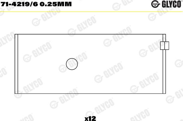 Glyco 71-4219/6 0.25mm - Шатунный подшипник avtokuzovplus.com.ua