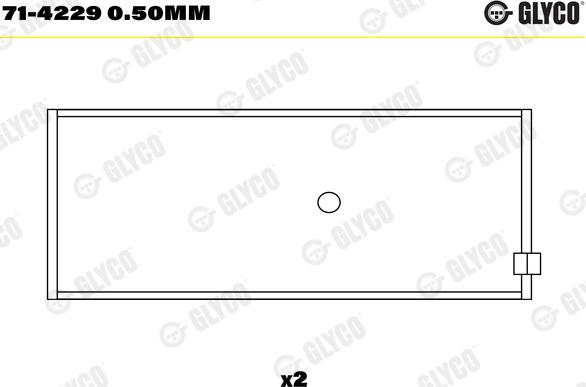 Glyco 71-4229 0.50mm - Шатунный подшипник avtokuzovplus.com.ua