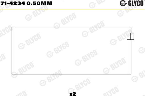 Glyco 71-4234 0.50mm - шатуни підшипник autocars.com.ua