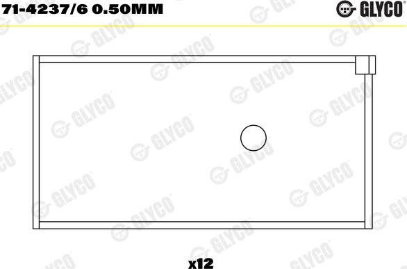 Glyco 71-4237/6 0.50mm - Шатунный подшипник avtokuzovplus.com.ua