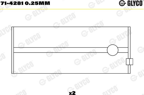 Glyco 71-4281 0.25mm - Шатунный подшипник avtokuzovplus.com.ua