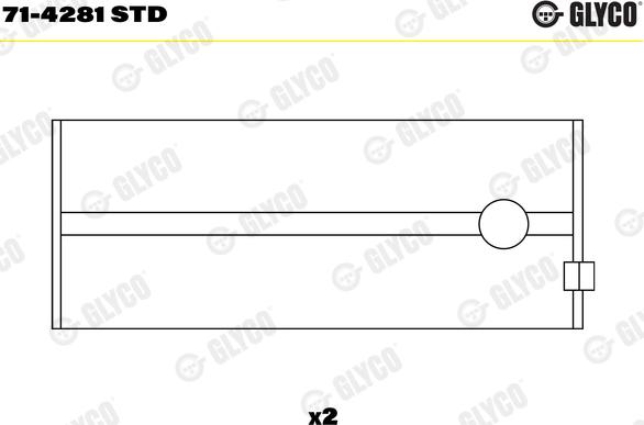 Glyco 71-4281 STD - Шатунный подшипник avtokuzovplus.com.ua