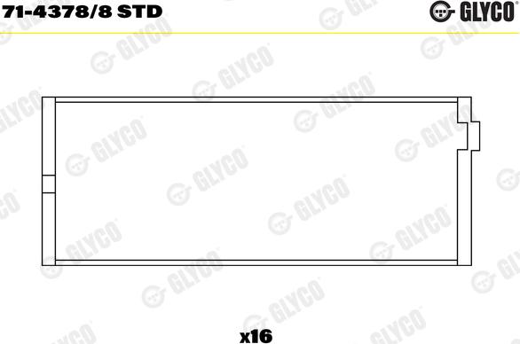 Glyco 71-4378/8 STD - шатуни підшипник autocars.com.ua