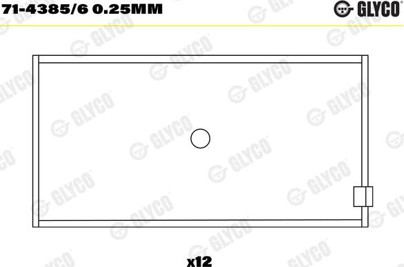 Glyco 71-4385/6 0.25mm - шатуни підшипник autocars.com.ua