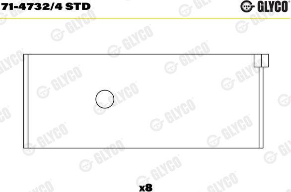 Glyco 71-4732/4 STD - Шатунный подшипник avtokuzovplus.com.ua