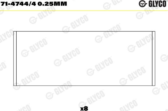 Glyco 71-4744/4 0.25mm - шатуни підшипник autocars.com.ua