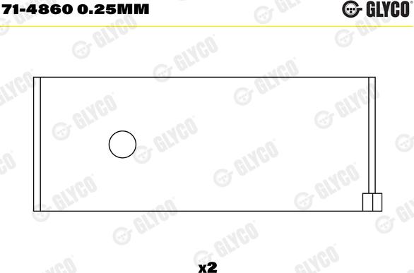 Glyco 71-4860 0.25mm - шатуни підшипник autocars.com.ua