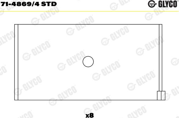 Glyco 71-4869/4 STD - шатуни підшипник autocars.com.ua