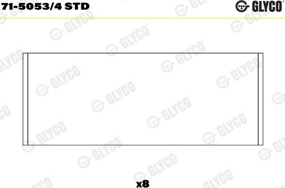 Glyco 71-5053/4 STD - Вкладиші шатунні PSA STD 2.0TDCi-2.2HDi DW10ATED4-DW10BTED4-DW12TED SPUTTER з 01.2008 вир-во GLYCO autocars.com.ua