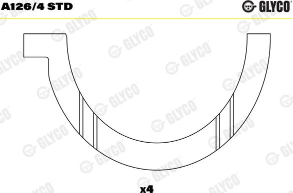 Glyco A126/4 STD - Дистанційна шайба, колінчастий вал autocars.com.ua