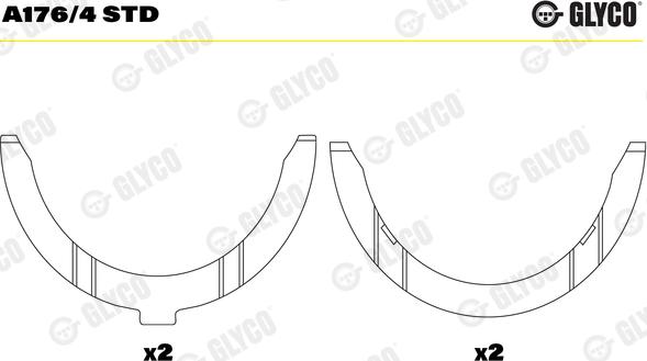 Glyco A176/4 STD - Дистанційна шайба, колінчастий вал autocars.com.ua