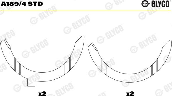 Glyco A189/4 STD - Дистанційна шайба, колінчастий вал autocars.com.ua
