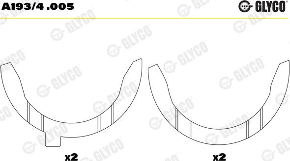 Glyco A193/4 .005 - Дистанційна шайба, колінчастий вал autocars.com.ua