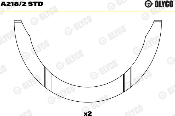 Glyco A2182STD - Упорная шайба, коленчатый вал avtokuzovplus.com.ua