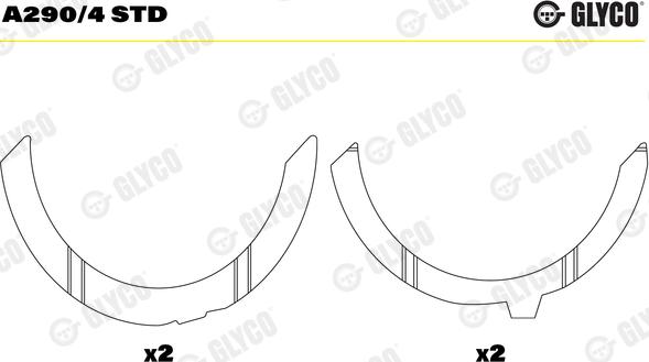 Glyco A290/4 STD - Дистанційна шайба, колінчастий вал autocars.com.ua