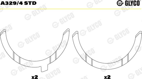 Glyco A329/4 STD - Дистанційна шайба, колінчастий вал autocars.com.ua