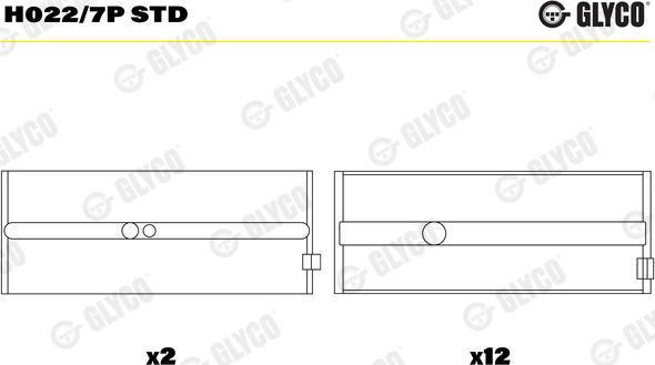 Glyco H022/7P STD - Подшипник коленвала avtokuzovplus.com.ua