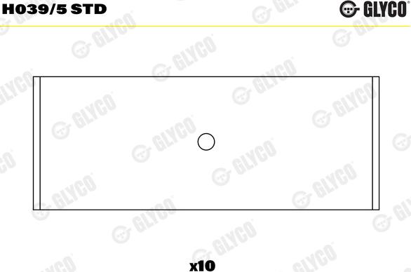 Glyco H039/5 STD - Підшипник коленвала autocars.com.ua