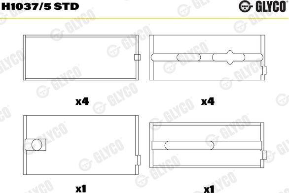 Glyco H1037/5 STD - Подшипник коленвала autodnr.net