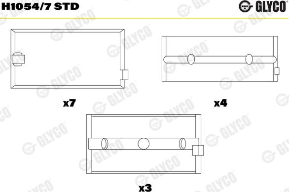 Glyco H1054/7 STD - Підшипник коленвала autocars.com.ua