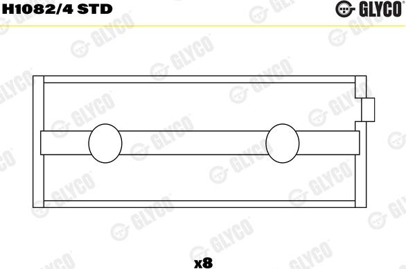 Glyco H1082/4 STD - Підшипник коленвала autocars.com.ua