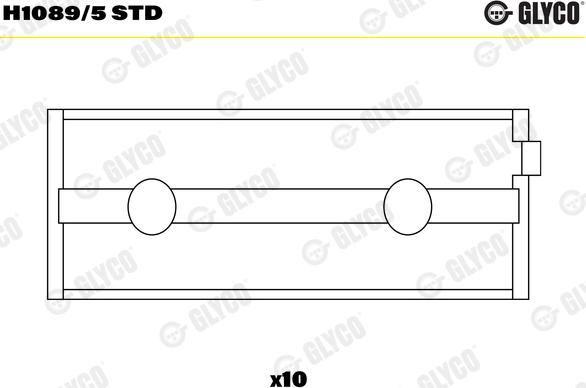 Glyco H1089/5 STD - Підшипник коленвала autocars.com.ua