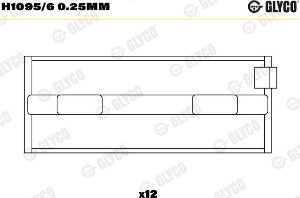 Glyco H1095/6 0.25mm - Підшипник коленвала autocars.com.ua