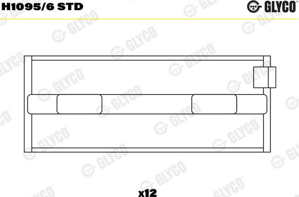 Glyco H1095/6 STD - Підшипник коленвала autocars.com.ua