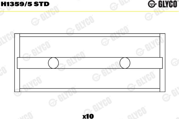 Glyco H1359/5 STD - Підшипник коленвала autocars.com.ua
