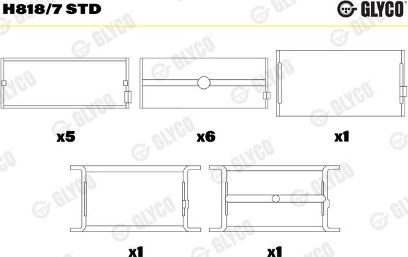 Glyco H818/7 STD - Підшипник коленвала autocars.com.ua