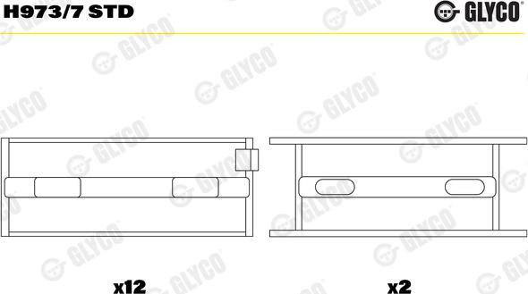 Glyco H973/7 STD - Підшипник коленвала autocars.com.ua