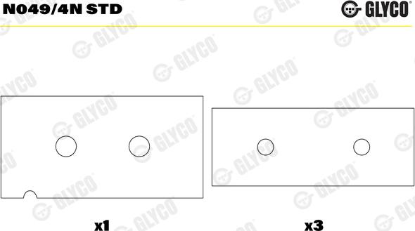 Glyco N049/4N STD - Підшипник распредвала autocars.com.ua