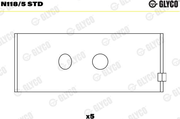 Glyco N118/5 STD - Подшипник распредвала avtokuzovplus.com.ua