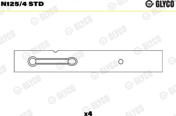 Glyco N125/4 STD - Подшипник распредвала avtokuzovplus.com.ua