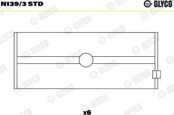 Glyco N139/3 STD - Підшипник распредвала autocars.com.ua