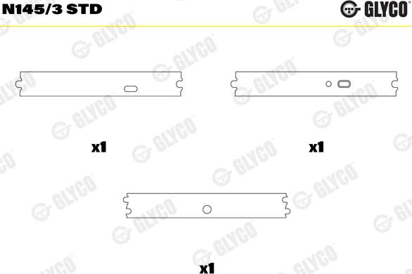 Glyco N145/3 STD - Подшипник распредвала avtokuzovplus.com.ua