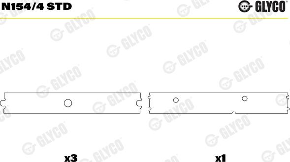 Glyco N154/4 STD - Подшипник распредвала avtokuzovplus.com.ua