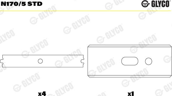 Glyco N170/5 STD - Підшипник распредвала autocars.com.ua