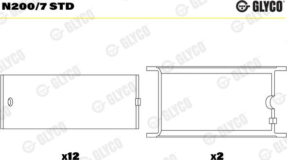 Glyco N200/7 STD - Подшипник распредвала avtokuzovplus.com.ua