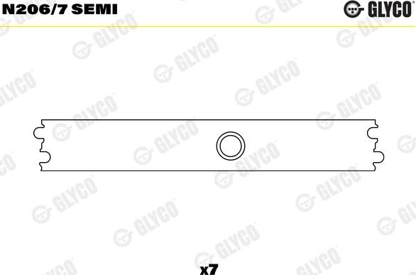 Glyco N206/7 SEMI - Підшипник распредвала autocars.com.ua