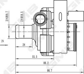 GMB GEW-BE006 - Дополнительный водяной насос avtokuzovplus.com.ua