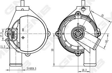 GMB GEW-BE007 - Дополнительный водяной насос avtokuzovplus.com.ua