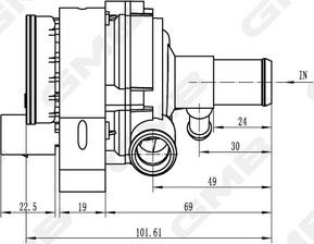 GMB GEW-BE012 - Додатковий водяний насос autocars.com.ua