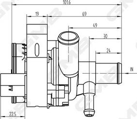 GMB GEW-BE013 - Дополнительный водяной насос avtokuzovplus.com.ua