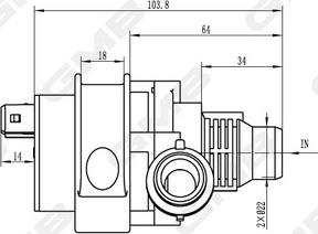 GMB GEW-BL001 - Додатковий водяний насос autocars.com.ua