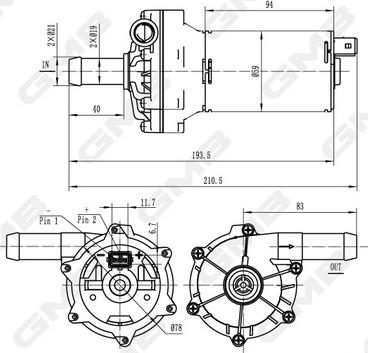 GMB GEW-BL002 - Додатковий водяний насос autocars.com.ua