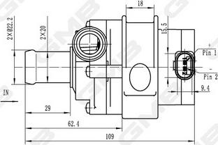 GMB GEW-VW001 - Додатковий водяний насос autocars.com.ua