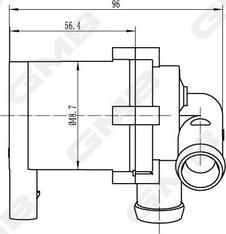 GMB GEW-VW032 - Дополнительный водяной насос avtokuzovplus.com.ua