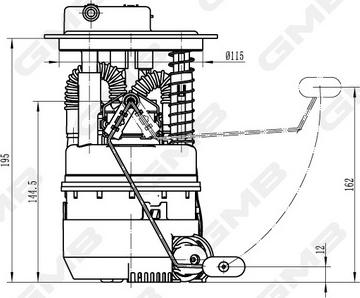 GMB GFPS-004A - Модуль паливного насоса autocars.com.ua